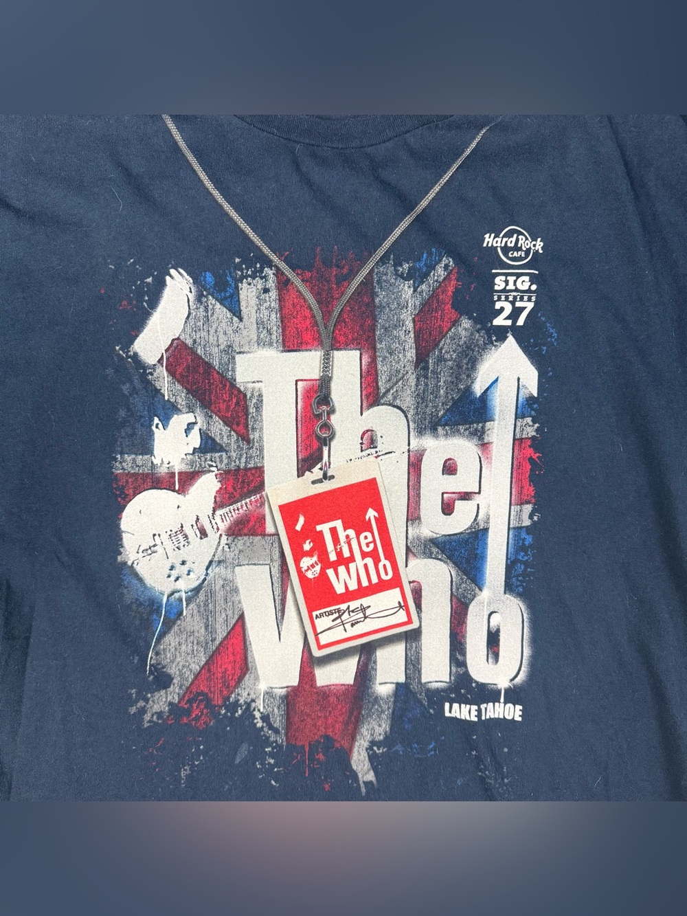 The Who T-Shirt Size XL Hard Rock Cafe Lake Tahoe Band Tee Hotel Casino Resort